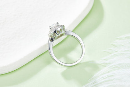 1 CTW Pear Moissanite  S925 Ring plated