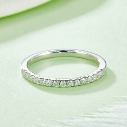 0.23 CTW Round Moissanite S925 Ring plated