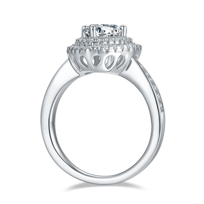 1 CTW Trillion Moissanite  S925 Ring plated