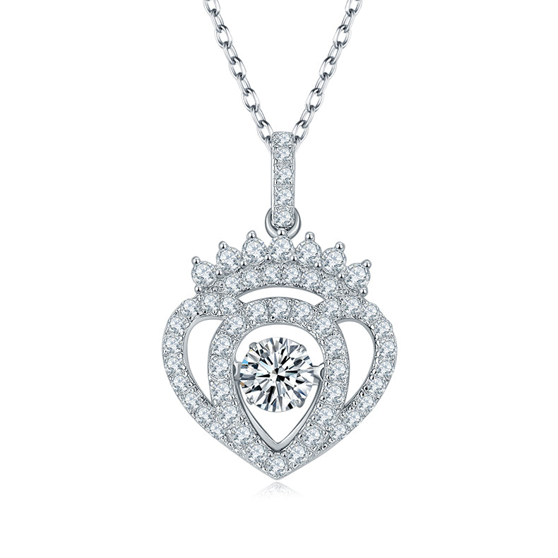 0.5 CTW Round Moissanite S925 Necklace plated