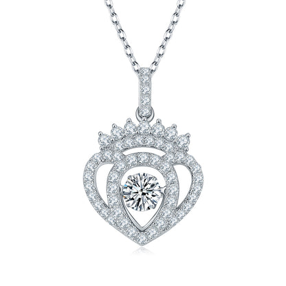 0.5 CTW Round Moissanite S925 Necklace plated