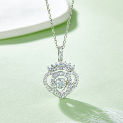 0.5 CTW Round Moissanite S925 Necklace plated