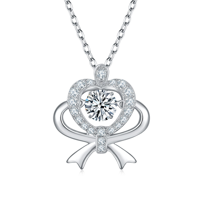 0.5 CTW Round Moissanite S925 Necklace plated