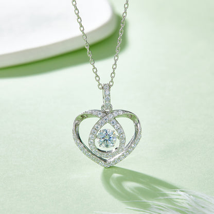 0.5 CTW Round Moissanite S925 Necklace plated