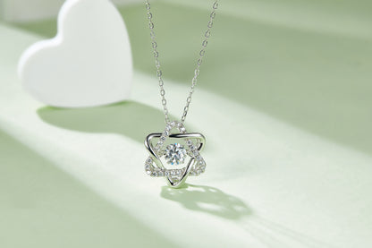 0.5 CTW Round Moissanite S925 Necklace plated