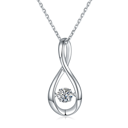 0.5 CTW Round Moissanite S925 Necklace plated