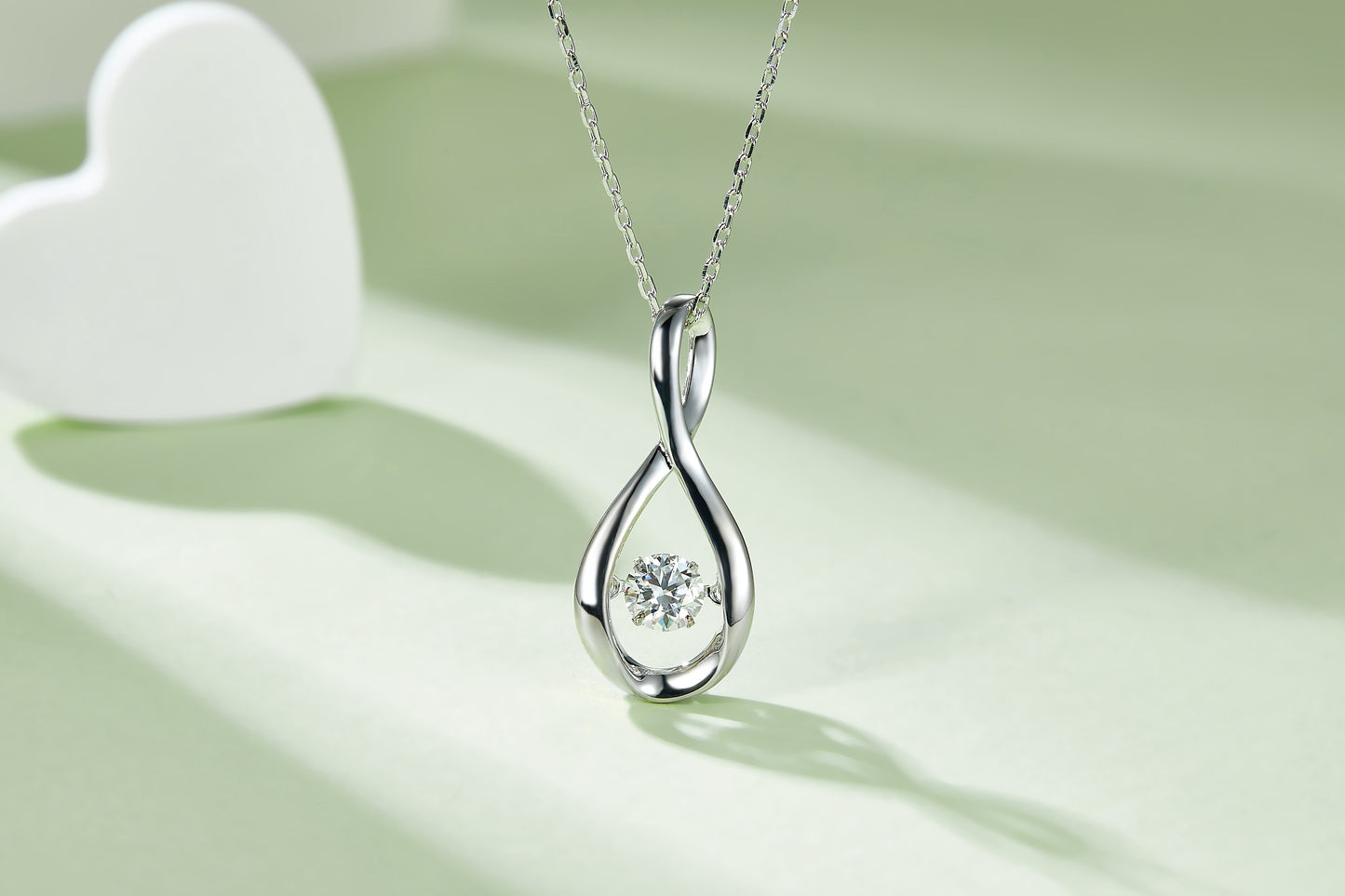 0.5 CTW Round Moissanite S925 Necklace plated