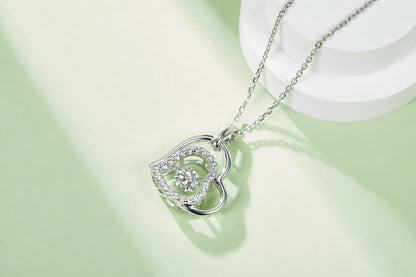 0.5 CTW Round Moissanite S925 Necklace plated