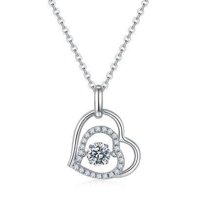 0.5 CTW Round Moissanite S925 Necklace plated