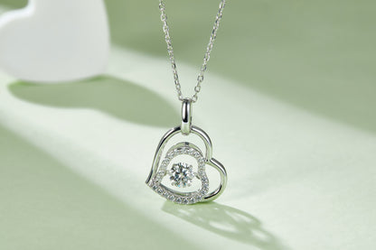 0.5 CTW Round Moissanite S925 Necklace plated