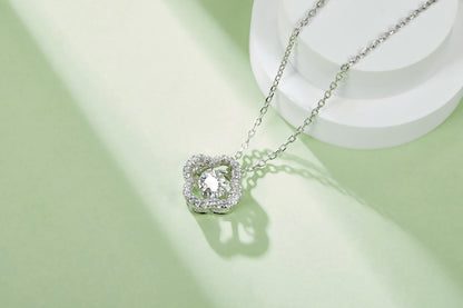 0.5 CTW Round Moissanite S925 Necklace plated