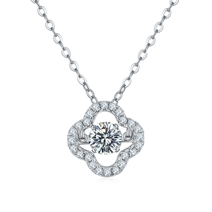 0.5 CTW Round Moissanite S925 Necklace plated