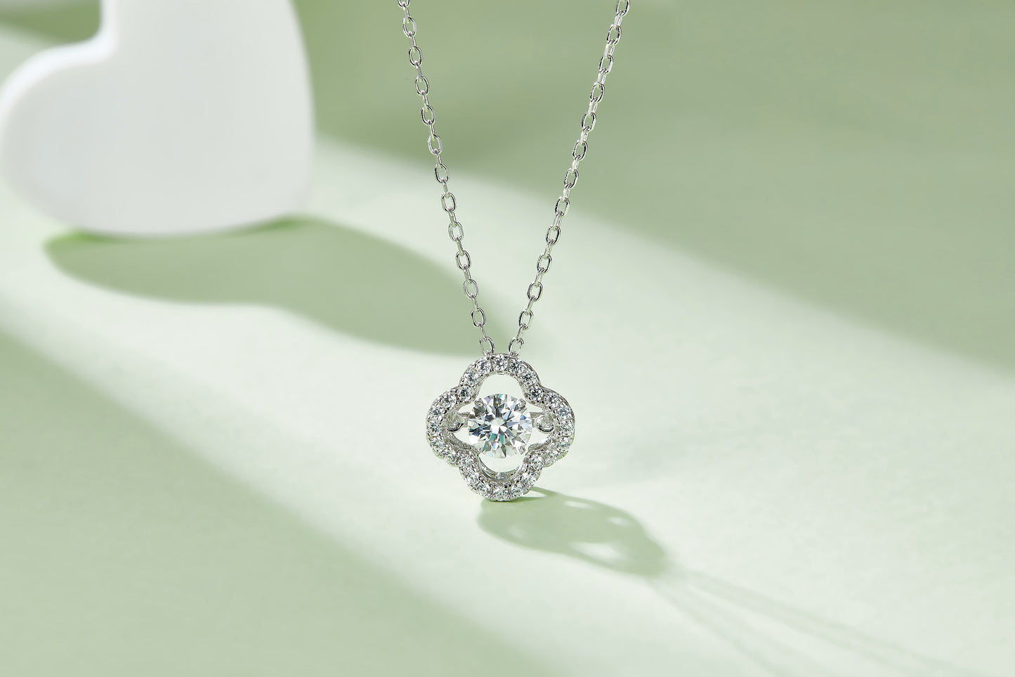 0.5 CTW Round Moissanite S925 Necklace plated