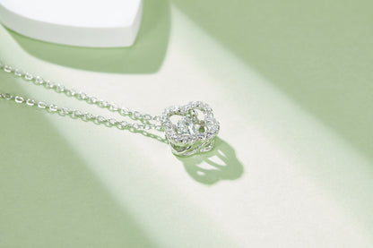 0.5 CTW Round Moissanite S925 Necklace plated