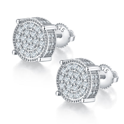 0.81 CTW Round Moissanite S925 Earrings plated