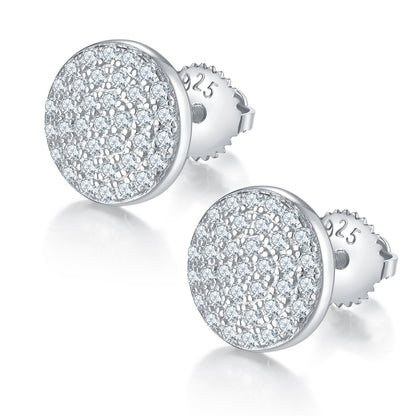 0.59 CTW Round Moissanite S925 Earrings plated