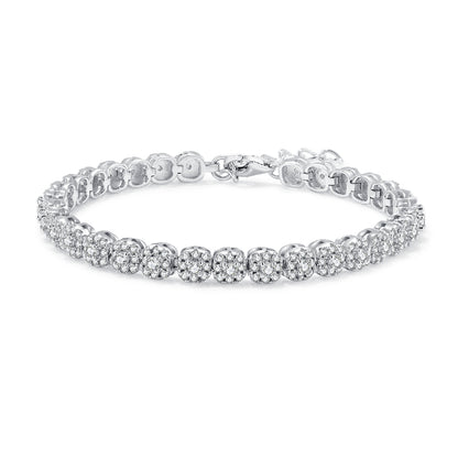 3.08 CTW Round Moissanite S925 Bracelet plated