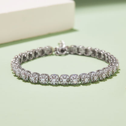 3.08 CTW Round Moissanite S925 Bracelet plated