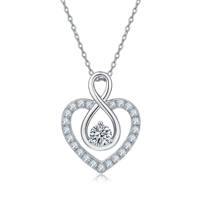 0.5 CTW Round Moissanite S925 Necklace plated