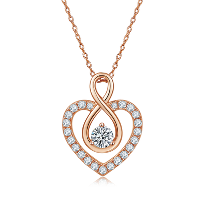 0.5 CTW Round Moissanite S925 Necklace plated