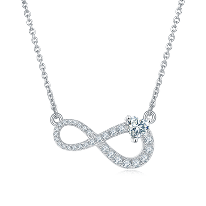 0.5 CTW Round Moissanite S925 Necklace plated