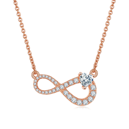 0.5 CTW Round Moissanite S925 Necklace plated