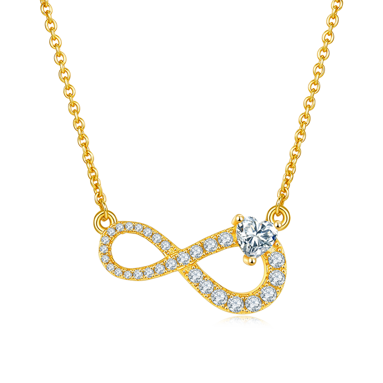 0.5 CTW Round Moissanite S925 Necklace plated