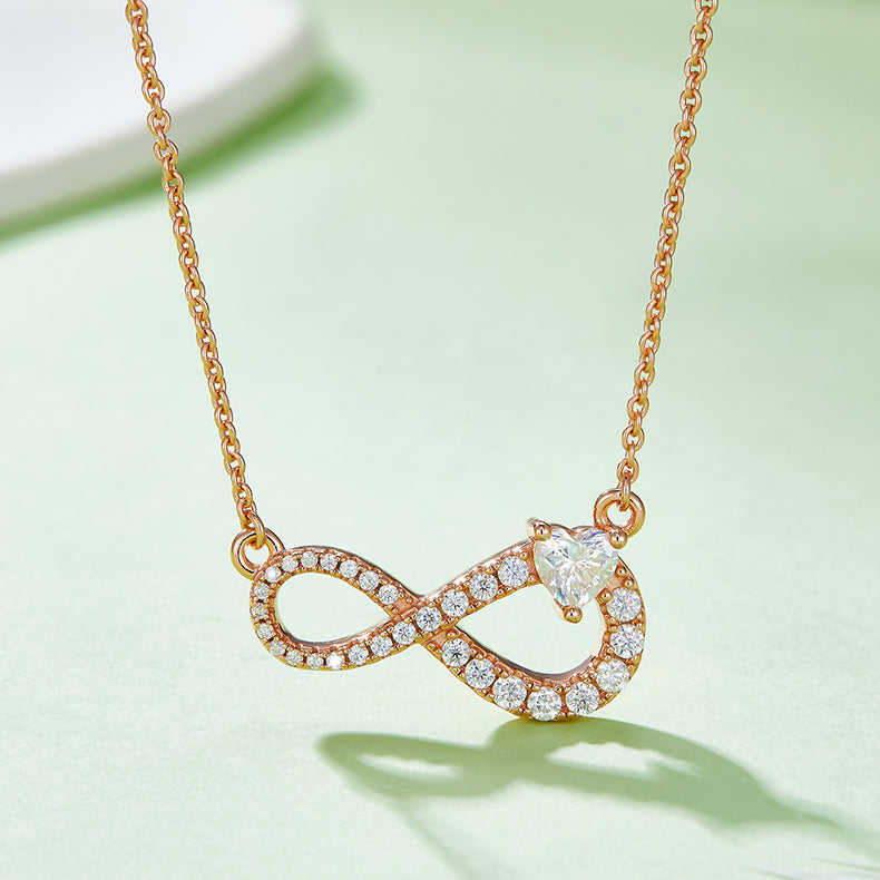 0.5 CTW Round Moissanite S925 Necklace plated