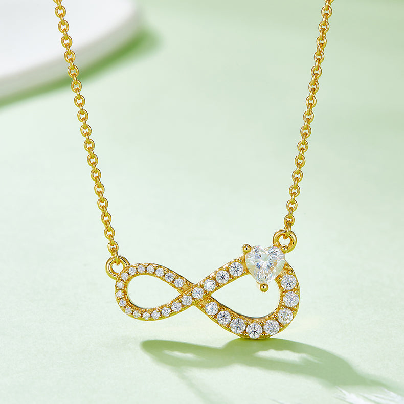 0.5 CTW Round Moissanite S925 Necklace plated