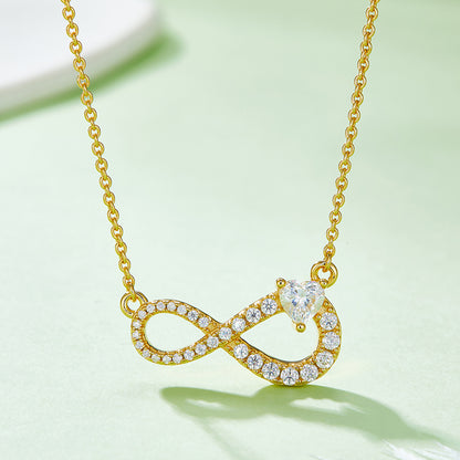 0.5 CTW Round Moissanite S925 Necklace plated