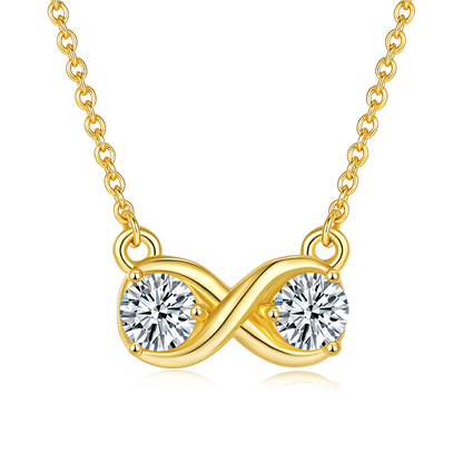 0.5 CTW Round Moissanite S925 Necklace plated