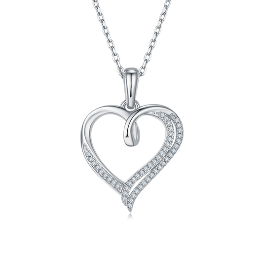 0.15 CTW Round Moissanite S925 Necklace plated