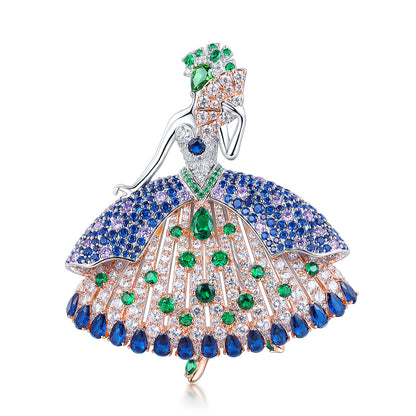 ANSTERGEMS Dancer Gemstone Brooch