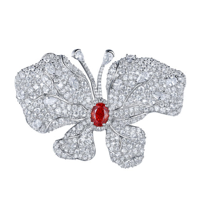 ANSTERGEMS Butterfly Shape Gemstone Brooch