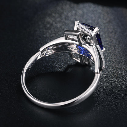 4.46ct Solid Gold Lab Grown Sapphire S925 Ring