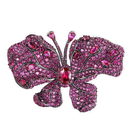 ANSTERGEMS Butterfly Shape Gemstone Brooch