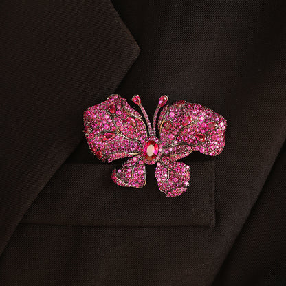 ANSTERGEMS Butterfly Shape Gemstone Brooch