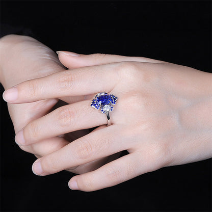 2.5ct Solid Gold Lab Grown Sapphire s925 Ring