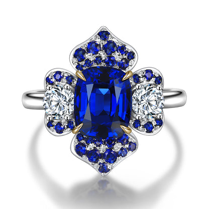 2.5ct Solid Gold Lab Grown Sapphire s925 Ring