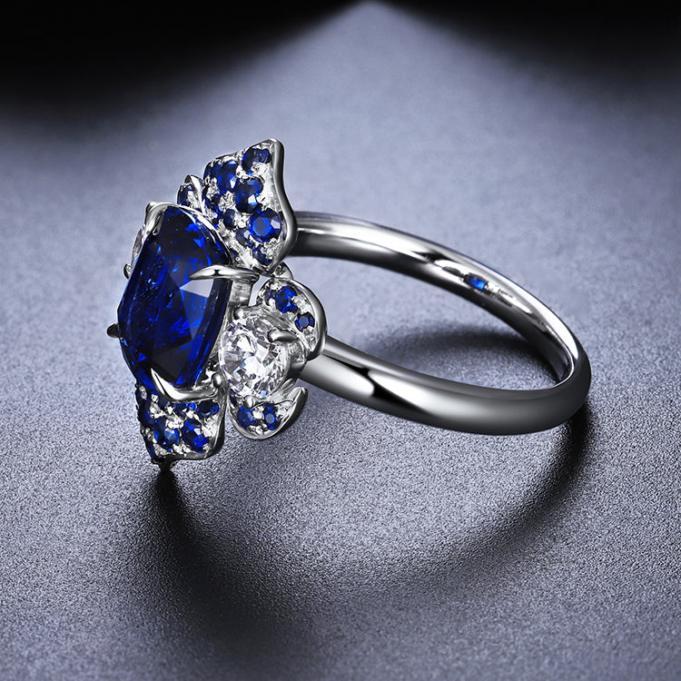 2.5ct Solid Gold Lab Grown Sapphire s925 Ring