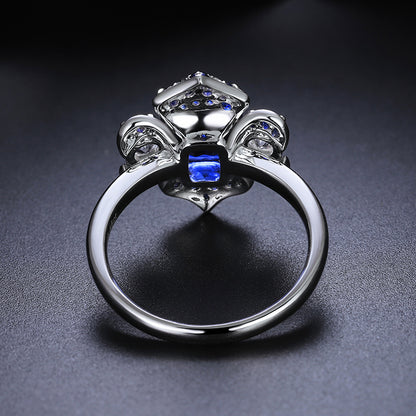 2.5ct Solid Gold Lab Grown Sapphire s925 Ring