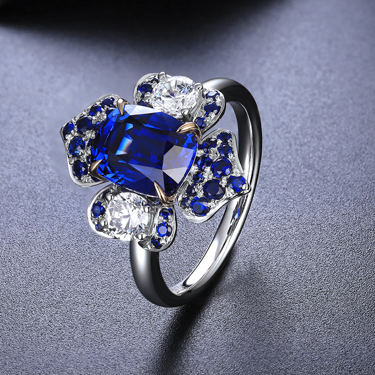 2.5ct Solid Gold Lab Grown Sapphire s925 Ring