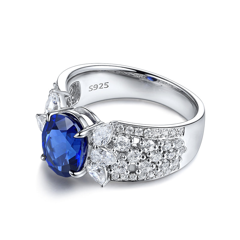 2.565ct Lab Sapphire S925 Ring