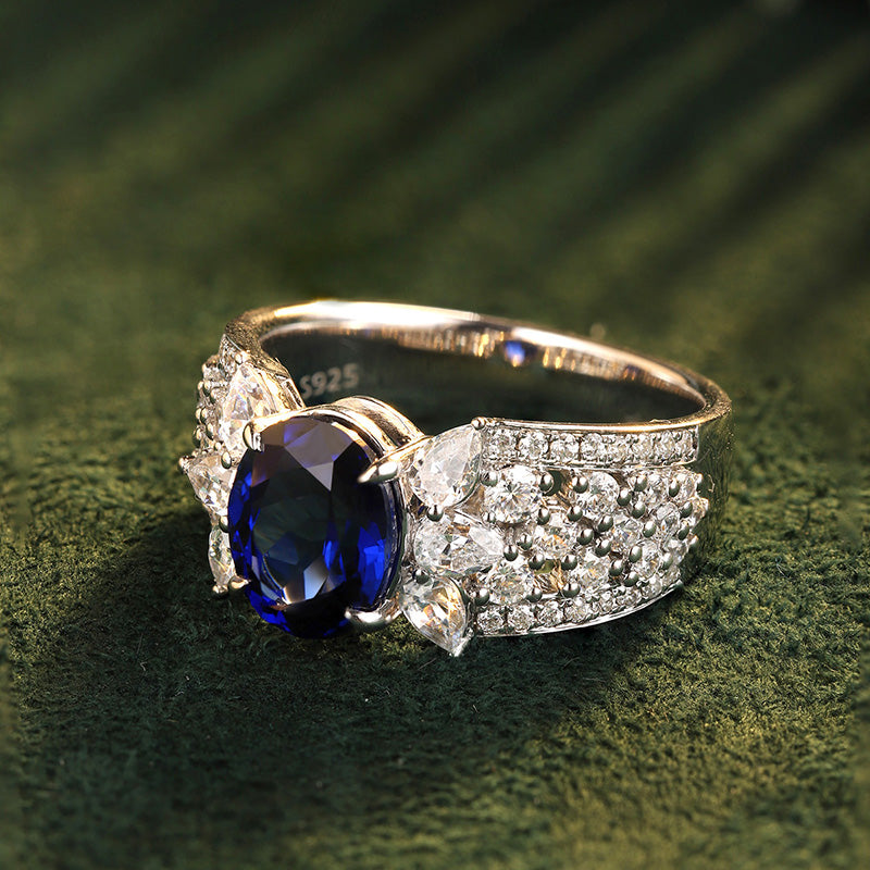 2.565ct Lab Sapphire S925 Ring