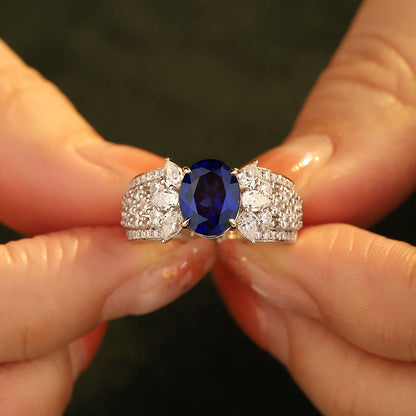 2.565ct Lab Sapphire S925 Ring