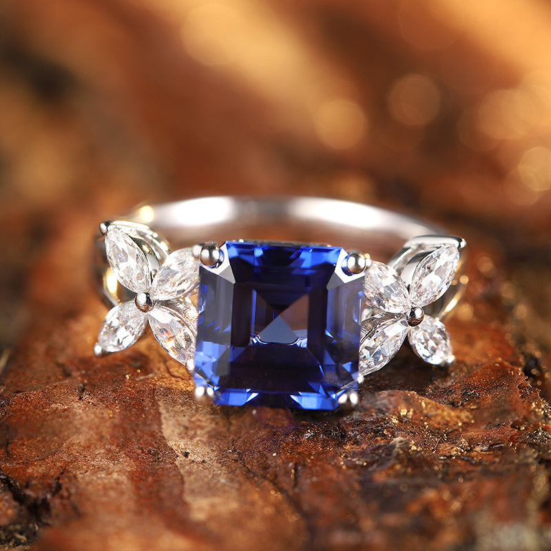 3.447ct Lab Sapphire S925 Ring