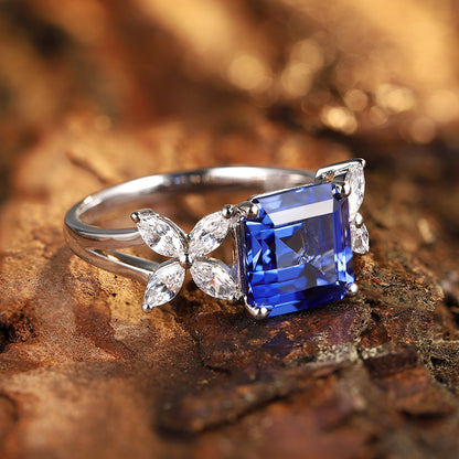 3.447ct Lab Sapphire S925 Ring